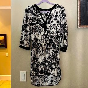 Parker, Black + White Floral, Size M